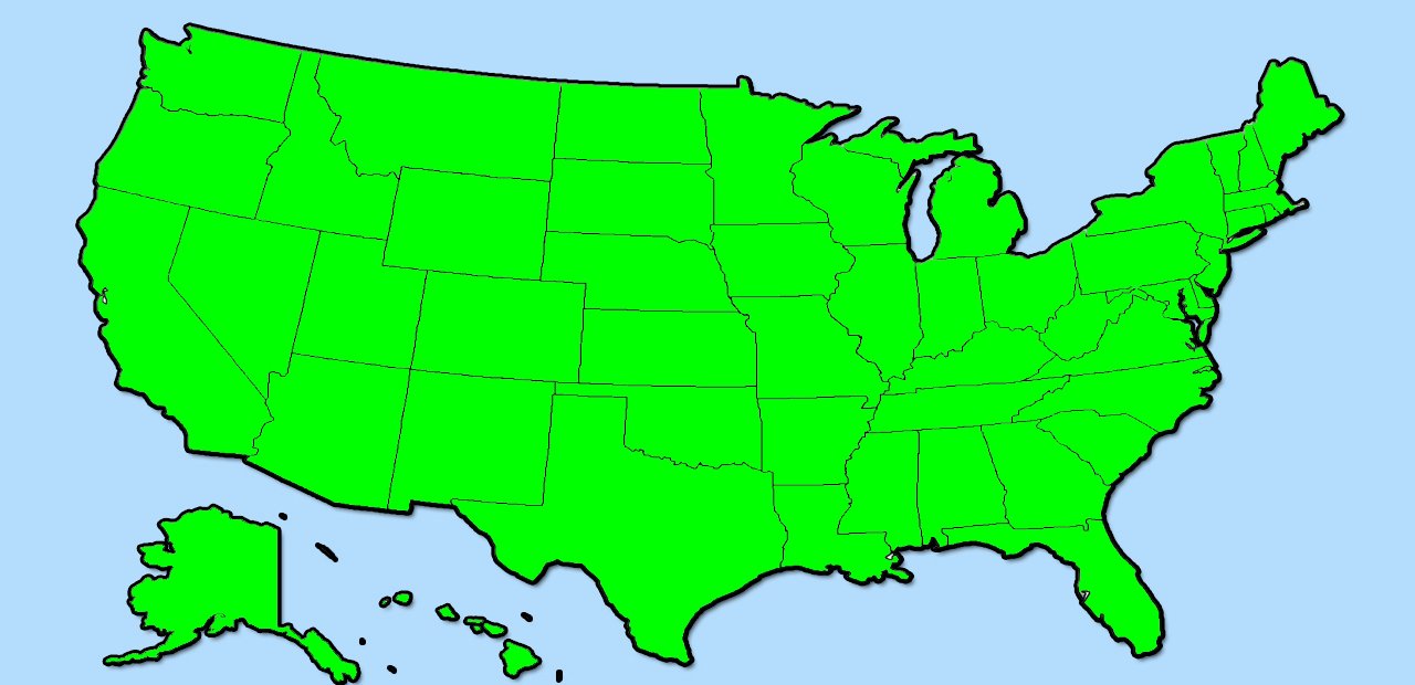 Image of the location of United States of America